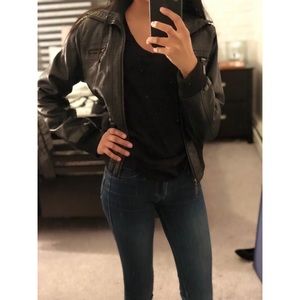 Black bomber jacket